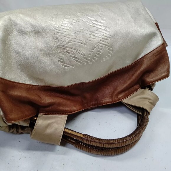 LOEWE Hand Bag Gold Leather 4705087 - Picture 4 of 9